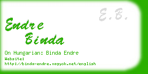endre binda business card